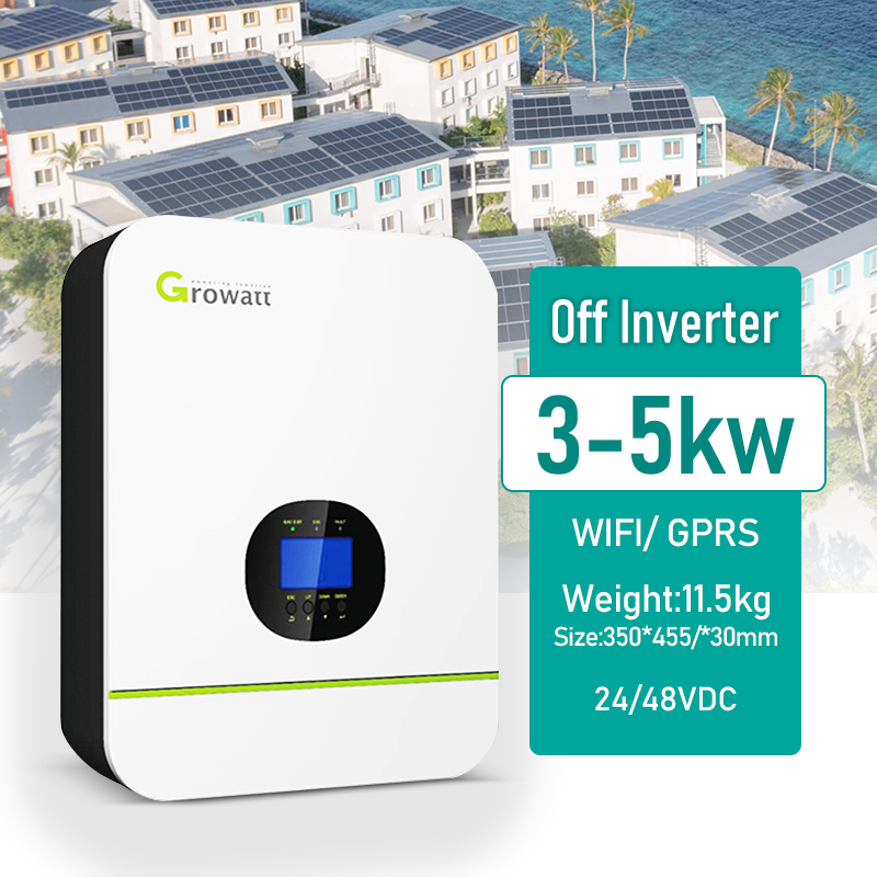 EU stock Growatt Home 220V/230V/240v SPF 2000-5000TL HVM Built-in MPPT Single Phase 2kw 3kw 5kw off grid solar inverter